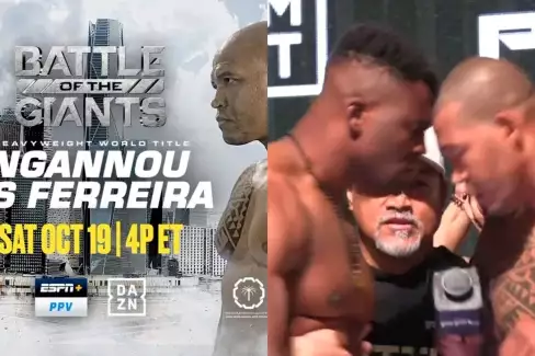 Před zápasem to jiskří! Obři Ngannou a Ferreira předvedli pikantní staredown