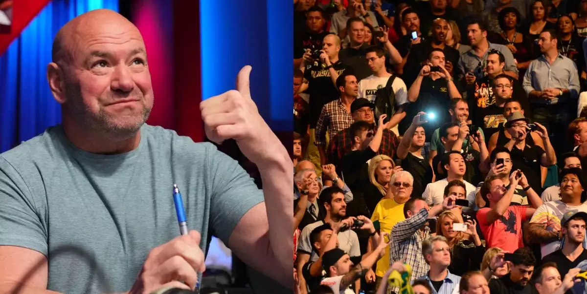 UFC ředitel Dana White reaguje na fanoušky, kteří po hlavním zápase aplaudovali ve stoje