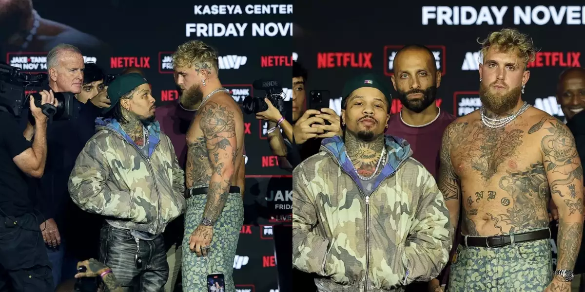 VIDEO: Bizarní rozdíly! Jake Paul se střetl tváří v tvář s Gervontou Davisem