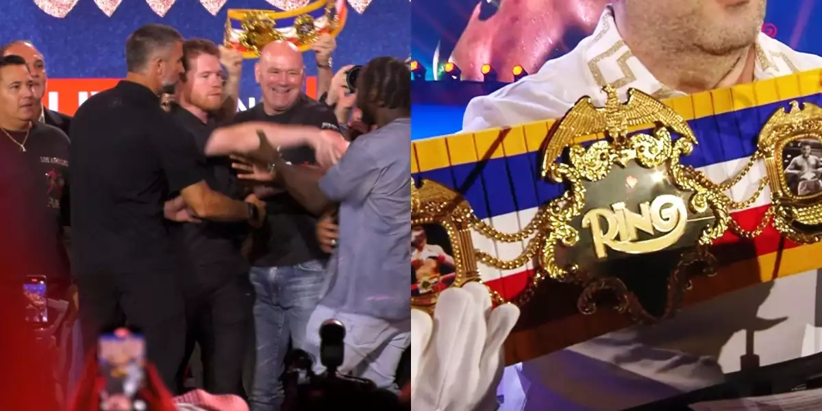 VIDEO: White musel zasahovat při vyhroceném staredownu Canelo a Crawford