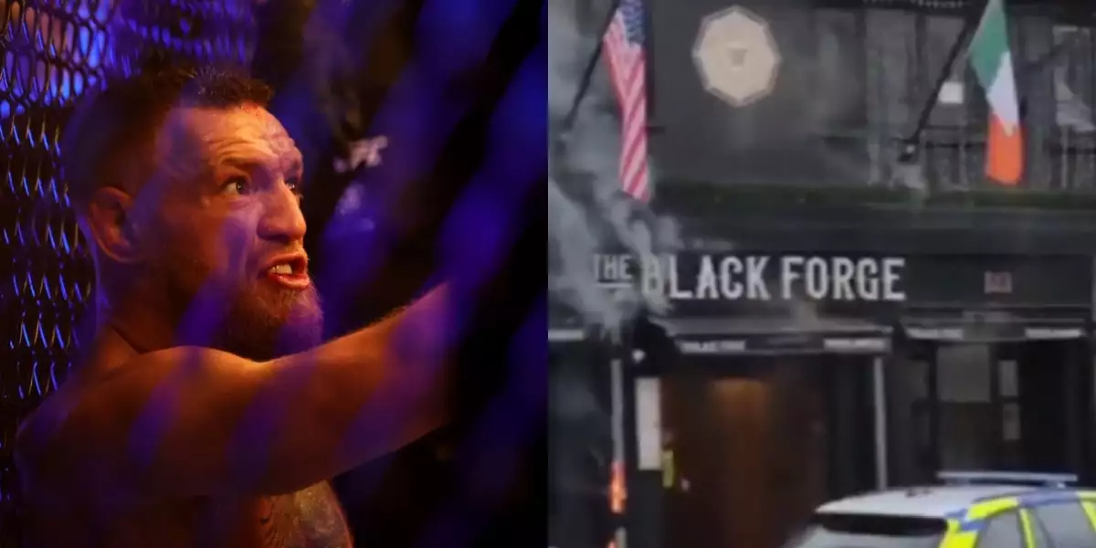 VIDEO: McGregorův bar Black Forge Inn se ocitl v plamenech!