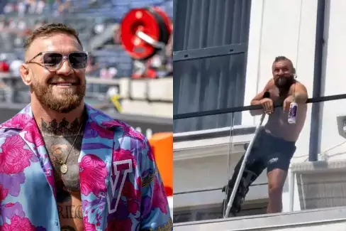 VIDEO: McGregorův marketing! Energy drink mu přiletěl vzduchem
