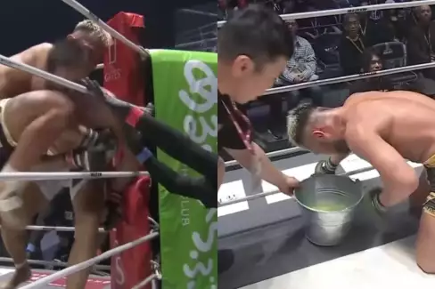 VIDEO: Fuuuj! Bojovník nechal v zápase úplně všechno... doslova