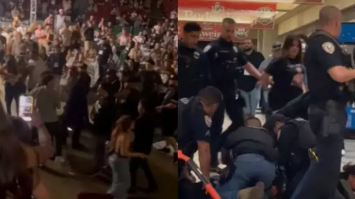 VIDEO: Galavečer se změnil v totální chaos! Do obří bitky se zapojilo 100 lidí