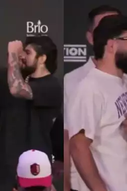 VIDEO: Chimaev a Danis tváří v tvář! Ferguson Tsarukyanovi potahal bradavku