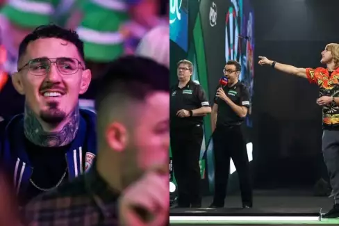 VIDEO: Hvězdy UFC se představily na Mistrovství světa v šipkách! Jak si vedl Pimblett?