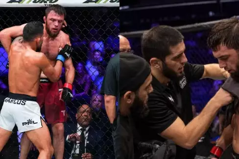 Do oktagonu letěl ručník! Makhachev v roli trenéra neváhal ani sekundu