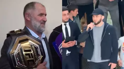 Pyšný otec a davy fanoušků! Makhachev se v Dagestánu dočkal velkolepého přivítání