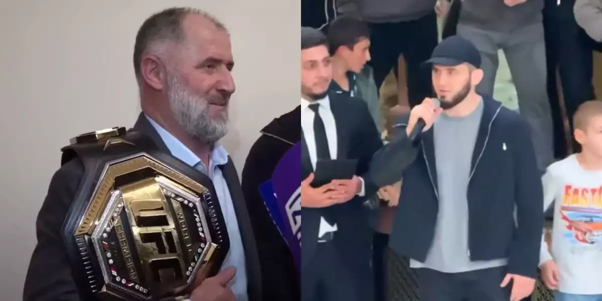 Pyšný otec a davy fanoušků! Makhachev se v Dagestánu dočkal velkolepého přivítání