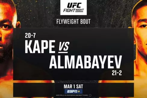 UFC Fight Night: Kape vs Almabayev – Analýza, Tipy a Sázky