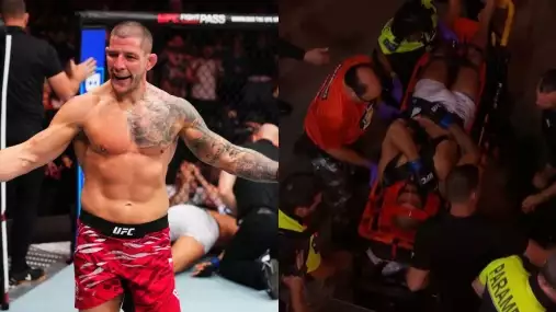 Děsivé KO na turnaji UFC 315 a zápasník musel být odvezen na nosítkách!