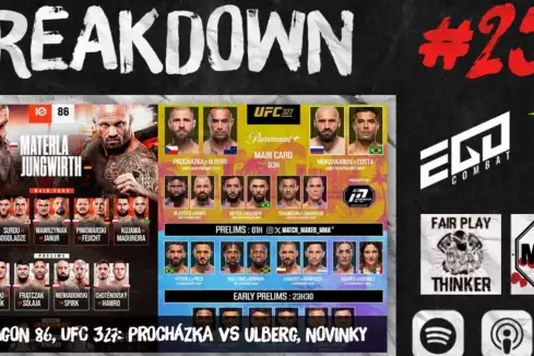 BREAKDOWN - OKTAGON 86, UFC 327 Procházka vs Ulberg, Novinky