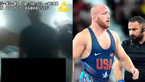 VIDEO: Policie zveřejnila záběry z bizarního zatčení olympijského medailisty