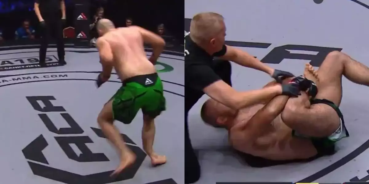 VIDEO: Hrůzná zlomenina nohy ukončila souboj za 18 vteřin!