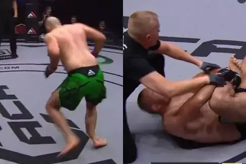 VIDEO: Hrůzná zlomenina nohy ukončila souboj za 18 vteřin!