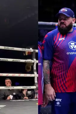 VIDEO: Trenér Alexe Pereiry řádil v ringu! Soupeře brutálně ukončil