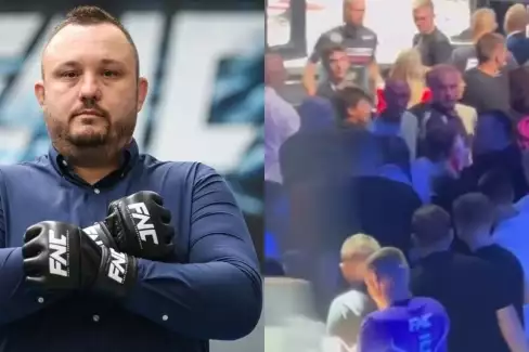 VIDEO: Dělal problémy! Prezident FNC musel do akce a profackoval bývalého zápasníka