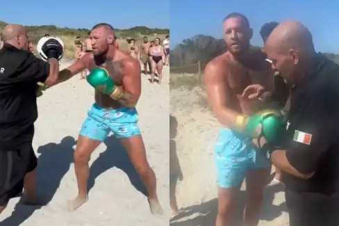 VIDEO: McGregor opět vzbudil rozruch! Tentokrát na pláži na Ibize  