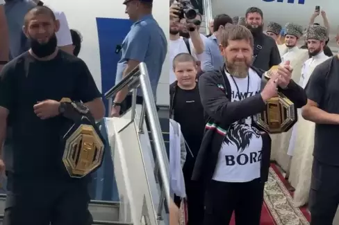 Hnůj! Kadyrov opět vyhrožoval Ukrajině! Pak mu Chimaev poslušně odevzdal pás
