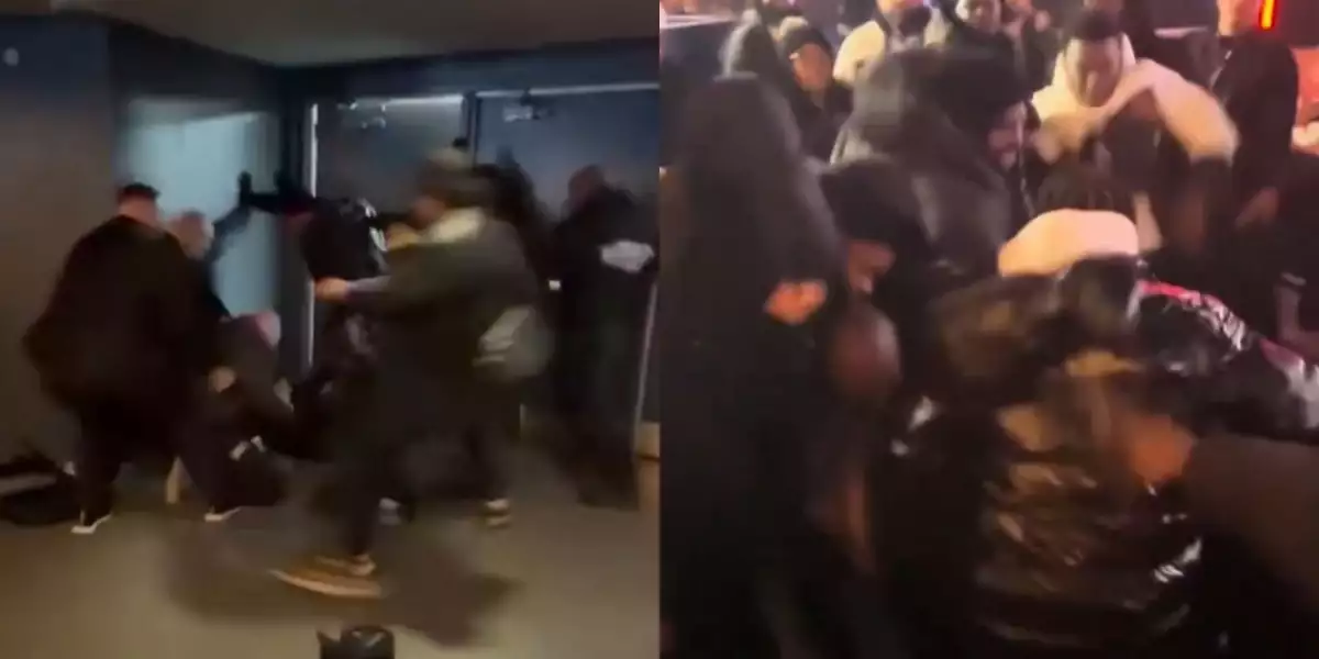 VIDEO: Místo staredownu pěsti! Vážení se změnilo v masovou bitku