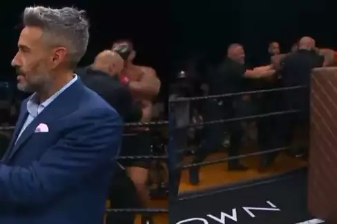 VIDEO: Bojovník dostal KO a napadl člena ochranky!