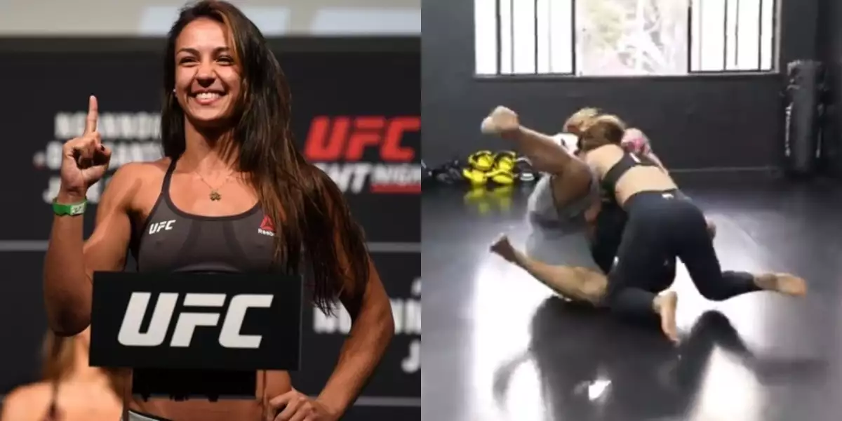 VIDEO: Podívejte se, jak si drobná UFC kráska Ribas poradila s kulturistou