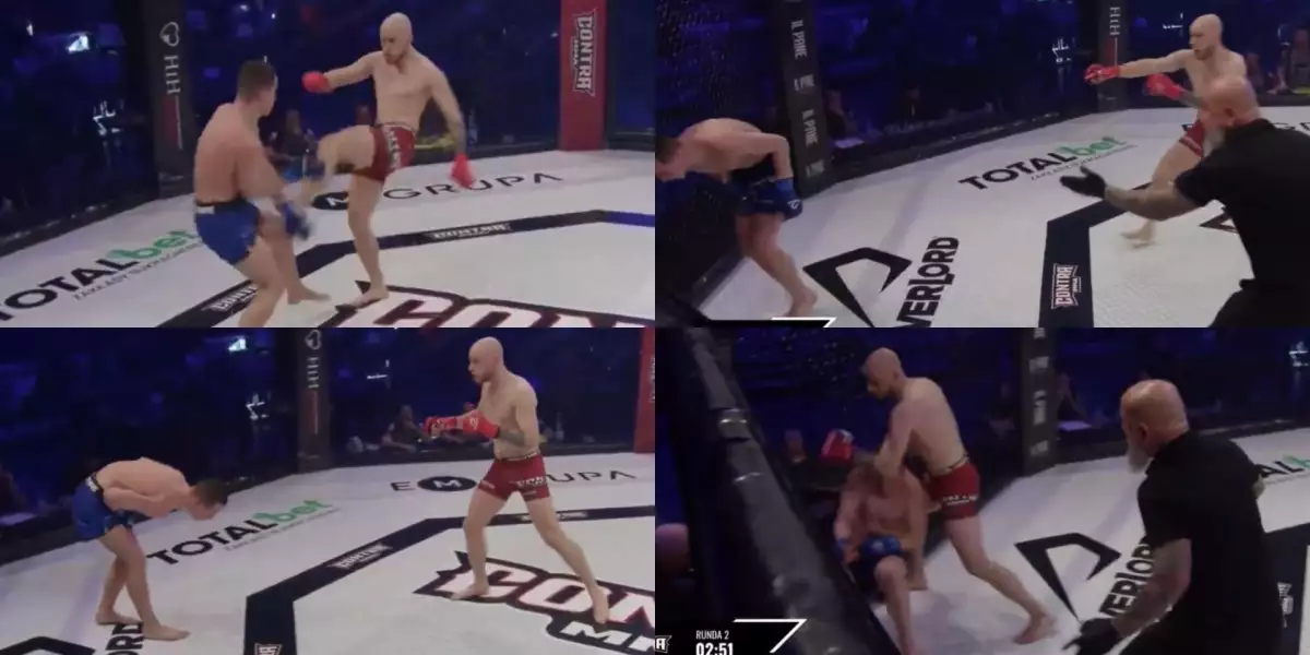 VIDEO: Bez slitování? Voborník nechal dobít faulovaného bojovníka?