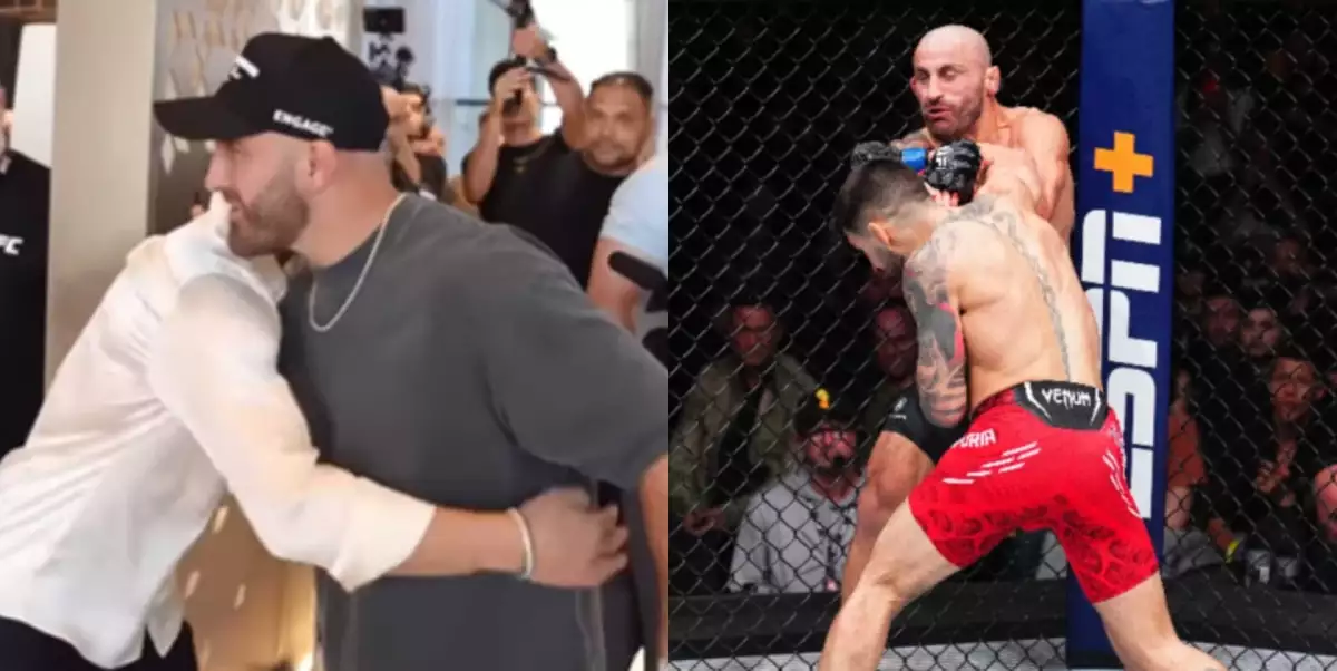 VIDEO: Volkanovski a Topuria zakopali válečnou sekeru! Podívejte se na jejich setkání